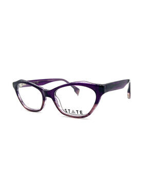 State Belmont Plum Blush Cat Eye Authentic Eyeglass Frames 51-17-140